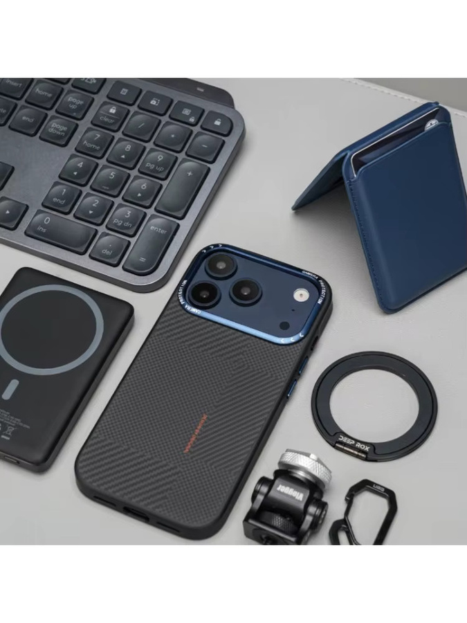 MagSafe Schutzhülle im Carbon-Faser-Muster für iPhone 17 Pro Max, iPhone 16, iPhone 15 und iPhone 14 Pro in Schwarz - Bild 5