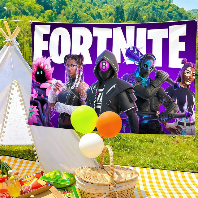 Fortnite Wandbanner als dekorative Flagge in Multicolour für Party und Innenbereich - Bild 1