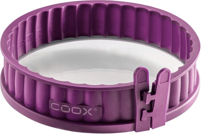 COOX Quicheform mit Glasboden und Silikon, Rund, Lila, Durchmesser: 18 cm - Bild 1