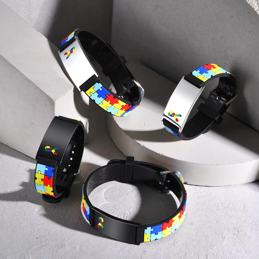 Vnox Armband, Silikon, Unisex - Bild 2