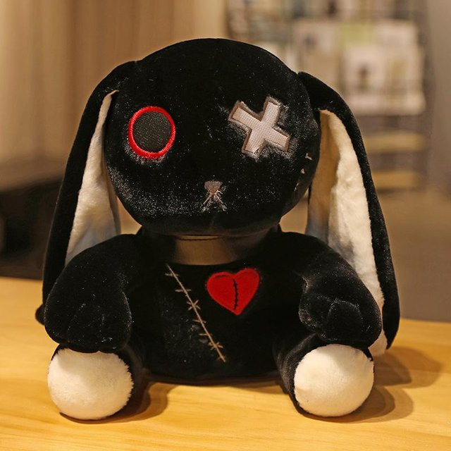 Kidsly Zombie-Hase, Plüschtier, schwarz, 30cm - Bild 1