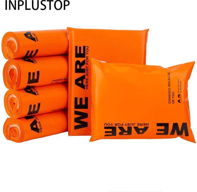 INPLUSTOP Versandumschläge in Orange, selbstklebende Poly-Versandtaschen für Kurierverpackungen und Aufbewahrung - Bild 1