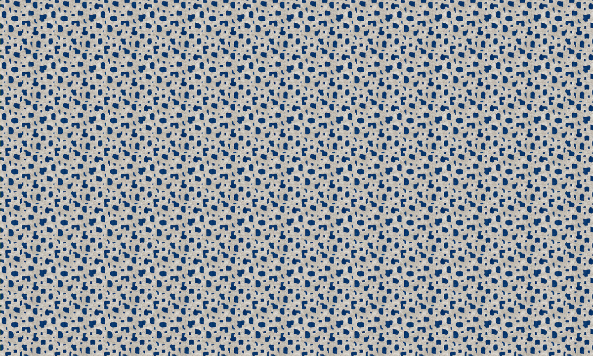 Tres Tintas Tapete Map Xylography in Blau mit Holzschnittdruck-Design - Bild 2