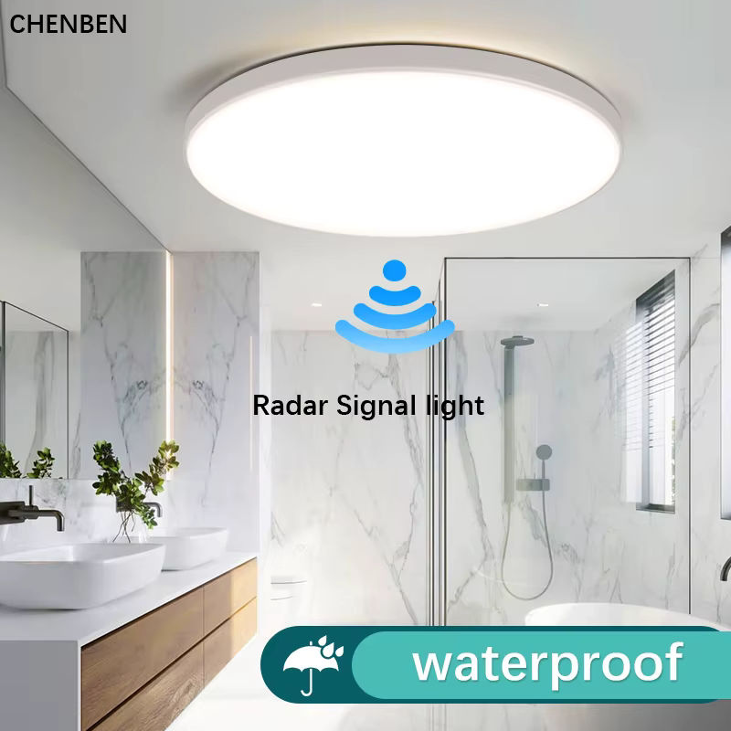 CANMEIJIA LED Deckenleuchte mit Bewegungsmelder in Weiß, moderne runde Deckenlampe mit Infrarot-Sensor für Flur und Veranda - Bild 2