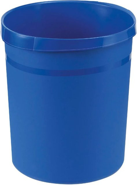 PROREGAL Klassischer Runder Papierkorb aus Kunststoff in Blau, H: 35 cm, Ø: 31,2 cm - Bild 1