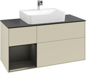 V&B Waschtischunterschrank Finion in Silbergrau lackiert, Breite: 120 cm, Tiefe: 50,1 cm, Höhe: 50,1 cm - Bild 1