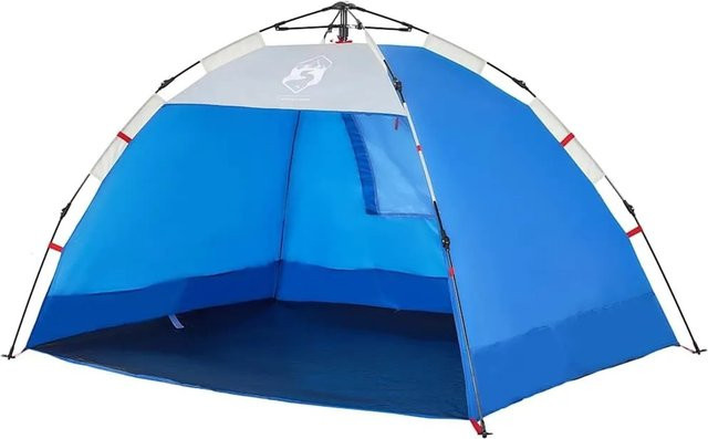 vidaXL Strandzelt für 2 Personen in Azurblau mit Quick Release System und wasserdichtem Polyester-Material - Bild 1