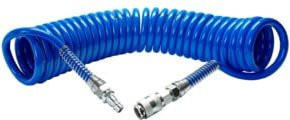 Aerotec Druckluft-Spiralschlauch in Blau, 10 m Länge - Bild 1
