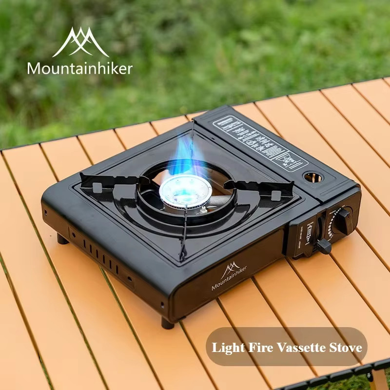 MOUNTAINHIKER Camping-Gaskocher mit 3000W Heizleistung, tragbarer Outdoor-Kassettenbrenner für Picknick, Wandern und Trekking in Schwarz oder Weiß - Bild 2