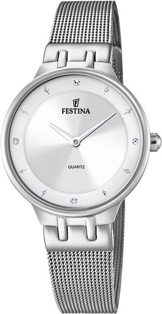 Festina Damenuhr Mademoiselle, Quarz, Edelstahl, Silber, 30 mm, 5 ATM - Bild 1