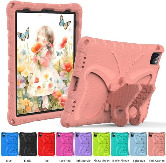 EVA Schutzhülle für iPad Pro, iPad Air, iPad Mini und iPad Generationen als Standhülle in Grün und Pink - Bild 1
