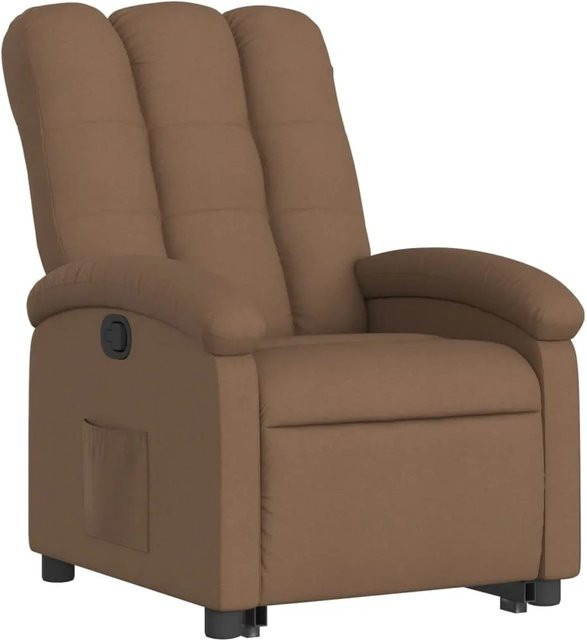 vidaXL Relaxsessel mit Aufstehhilfe in Braun aus Stoff mit Armlehnen - Bild 1