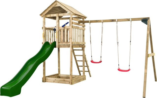 SwingKing Spielturm Daan Grün B: 400 cm, T: 320 cm, H: 420 cm - Bild 1