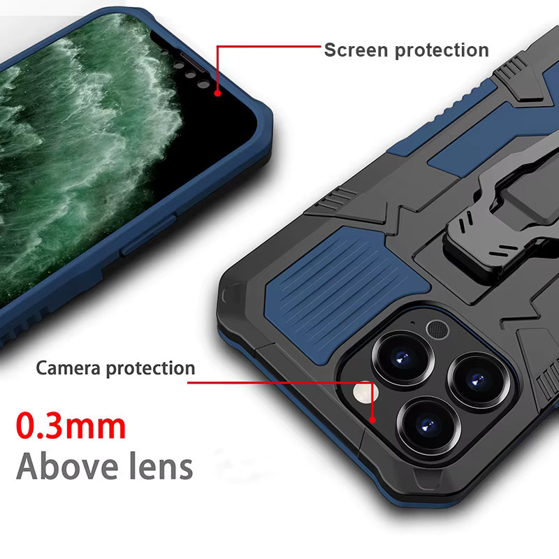 Stoßfeste Schutzhülle mit Rückenclip und Anti-Fall-Mechanismus für Apple iPhone 17, 16, 15, 14, 13, 12, 11 Pro Max und XR XS Max in Grün - Bild 5