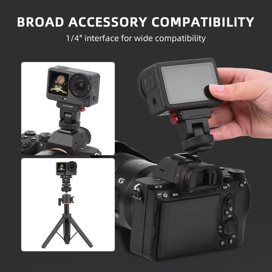 Flymile Schnellverschluss-Basis mit magnetischer Adapterhalterung für DJI Osmo Action 6 in Schwarz - Bild 3