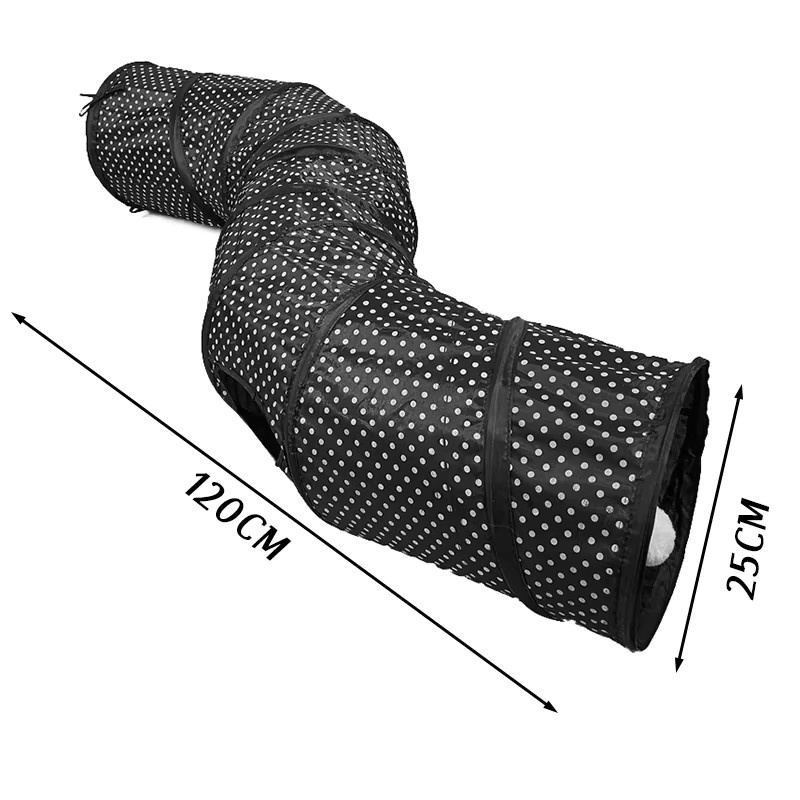 CAWAYI KENNEL Katzentunnel S-Form, Katzenspielzeug, zusammenklappbar - Bild 2