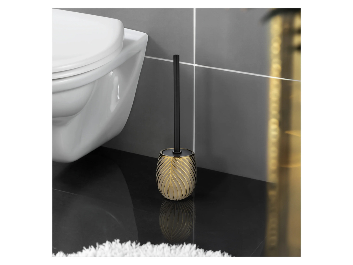WENKO Keramik WC-Garnitur Idro mit Bürste in Gold - Bild 2