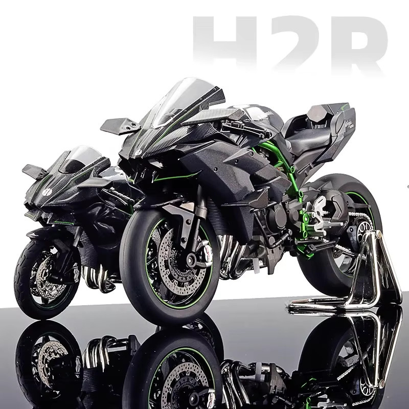 Maisto Kawasaki H2R Motorrad Modell, Maßstab 1:9, mit Licht und Sound - Bild 3