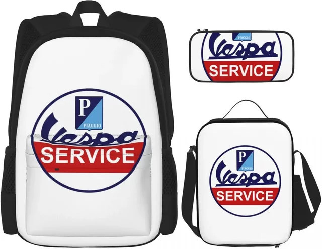Vespa Dreiteiliges Set aus Rucksack, Lunchtasche und Stifttasche für Kinder - Bild 1