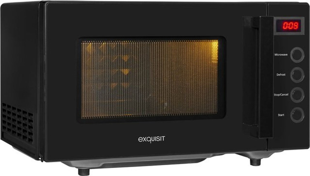 Exquisit Solo-Mikrowelle MW7020-F-030DI in Schwarz, B: 45,9 cm, H: 28,0 cm, T: 35,2 cm - Bild 5