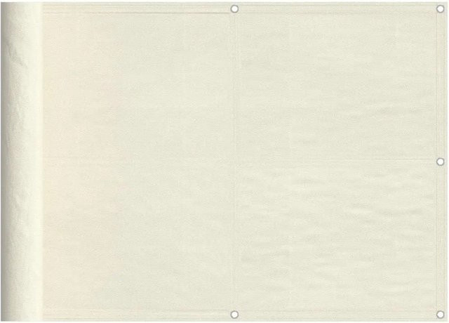 vidaXL Balkon-Sichtschutz aus Polyester in Beige, Breite: 75 cm, Länge: 800 cm - Bild 1