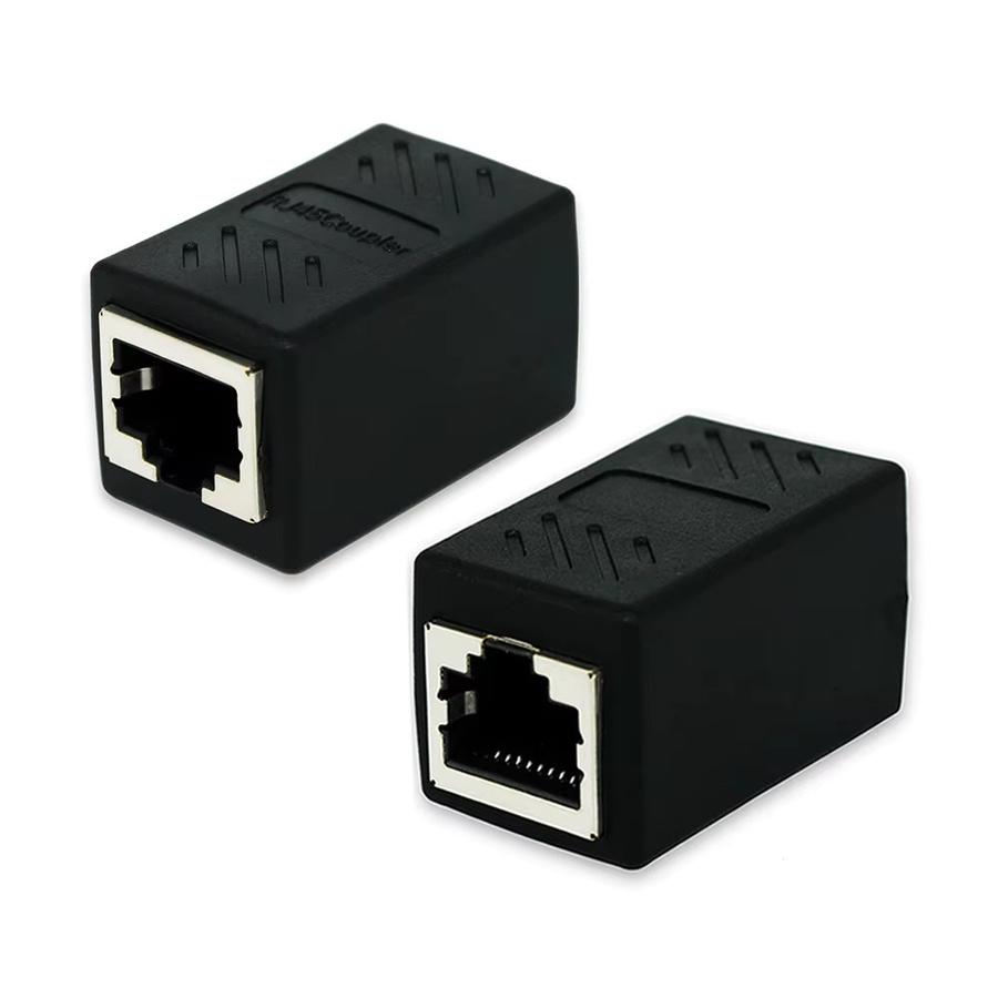 OULLX RJ45 Ethernet LAN Splitter Adapter Koppler für CAT5 und CAT6 in Schwarz - Bild 3