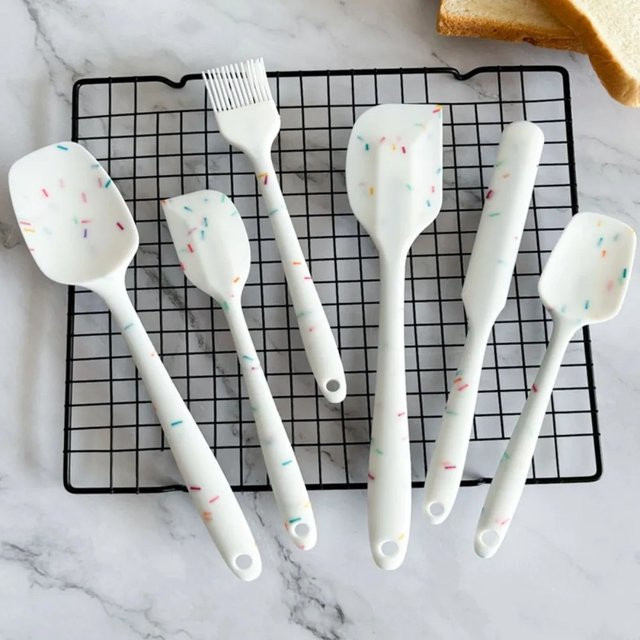 6-teiliges Galavilly Silikon-Spatel-Set, hitzebeständig und lebensmittelecht, ideal zum Backen und Kochen - Bild 1