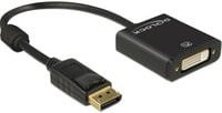 Delock DisplayPort zu DVI Adapterkabel 4K Aktiv, DisplayPort Stecker auf DVI-I 24+5pol. Buchse, Schwarz, 0,20 m, 62599 - Bild 2