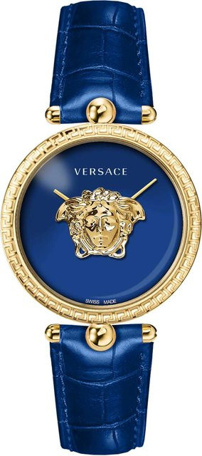 Versace Damenuhr Palazzo, Quarz, Edelstahl, 39 mm, Blau, 5 ATM - Bild 1
