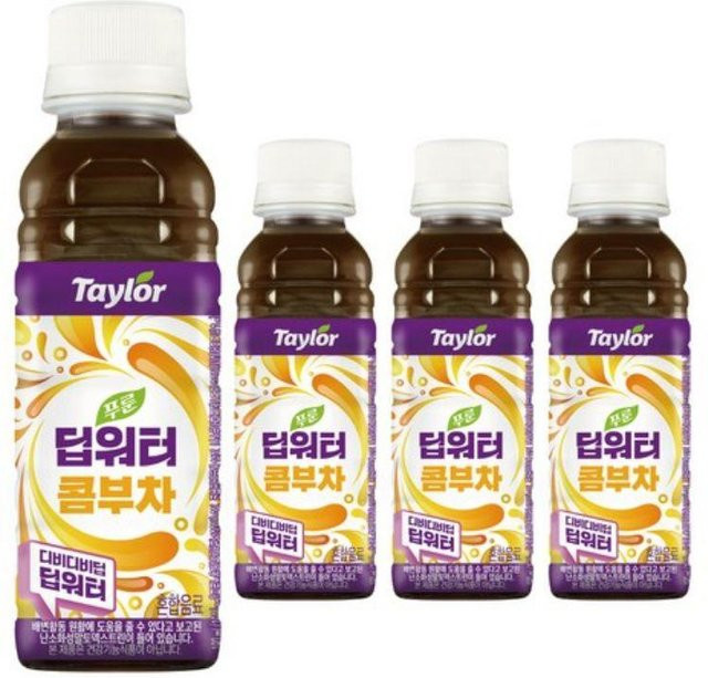 Taylor Kombucha, Pflaume, Grapefruit, Zitrone, Fruchtsaftgetränk, 4 x 0,18 l - Bild 1
