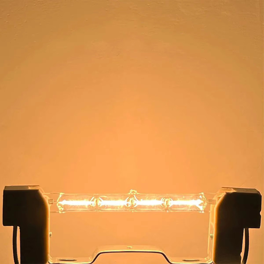 YORYZENG R7s Halogenlampe dimmbar, warmweißes Licht, transparentes Glas, Länge: 18,9 cm - Bild 3