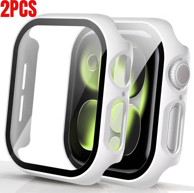Apple Uhrenzubehör Schutzhülle und Displayschutzfolie, Schwarz Weiß, Unisex - Bild 1