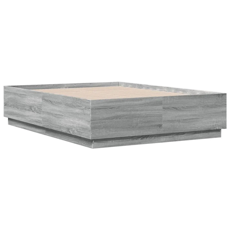 vidaXL Bettgestell modern in Grau Sonoma aus Holzwerkstoff, B/T/H: 140 x 190 x 143 cm - Bild 2