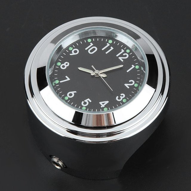 Motorrad Lenkerhalterung Uhr, Schwarz - Bild 1