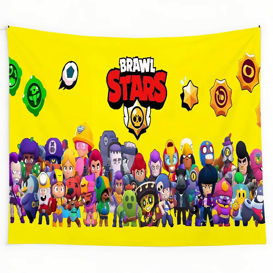 B-Brawls Cute S Stars Wandteppich mit Portrait-Motiv und Textildruck - Bild 5