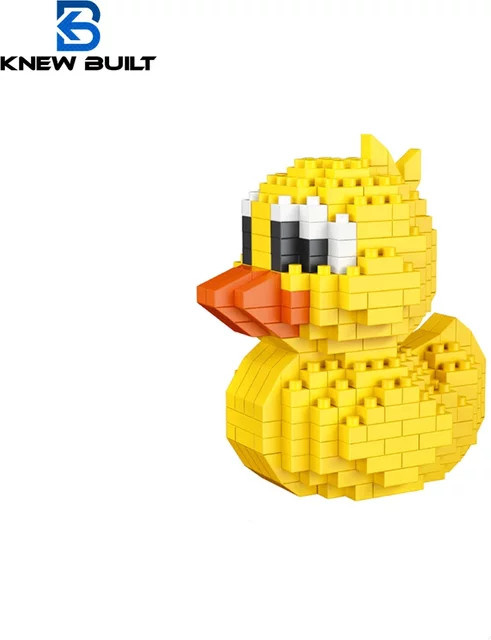 KNEW BUILT Kleine Gelbe Ente, Puzzle Montage Bausteine, Tiere - Bild 1