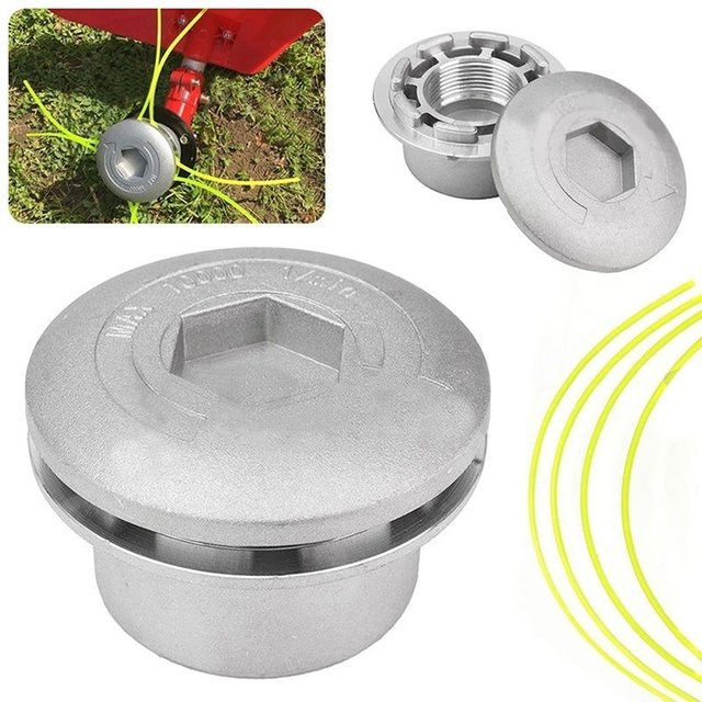 Victopeak Aluminium Line Head Trimmer Head Reel Kit mit Nylon Line in Silber - Bild 1