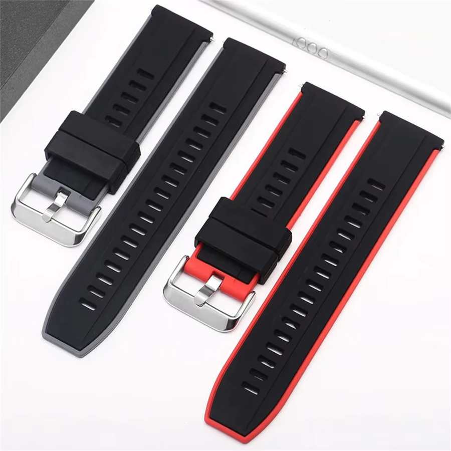 Amazfit Uhrenarmband Silikon, 22 mm, 20 mm, Schwarz, Unisex - Bild 3