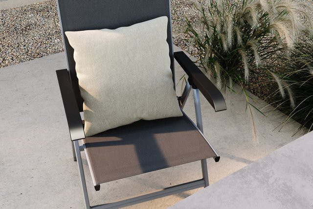 OUTFLEXX Kissen in Beige, quadratisch, aus Polyester, B/T/H: 45 x 45 x 45 cm - Bild 1