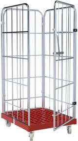 HMH rolltainer Transportwagen 1460 KU rot B/T: 72,4 x 81,5 cm - Bild 1