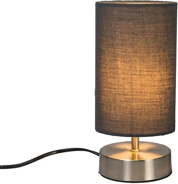 QAZQA Moderne Tischlampe Milo 2 in Grau mit Metall und Beton, dimmbar, E14 - Bild 1