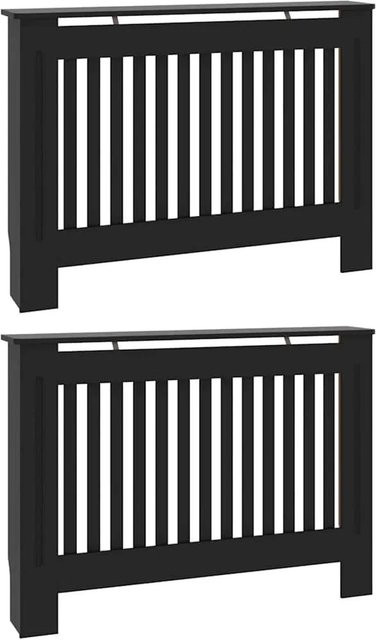 vidaXL Heizkörperabdeckung 2er-Set in Schwarz mit vertikalem Latten-Design, B/T/H: 112 x 19 x 81,5 cm - Bild 1