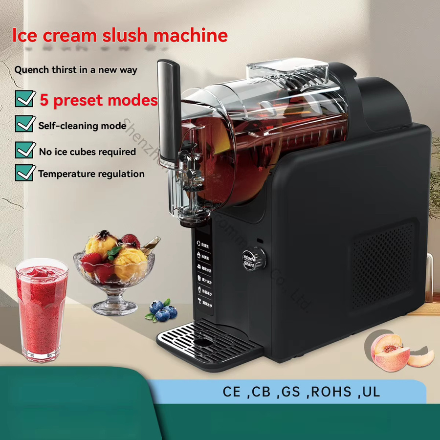 YunlinLi Slush Maschine mit 2l Fassungsvermögen, automatische Smoothie- und Eismaschine in Schwarz - Bild 2