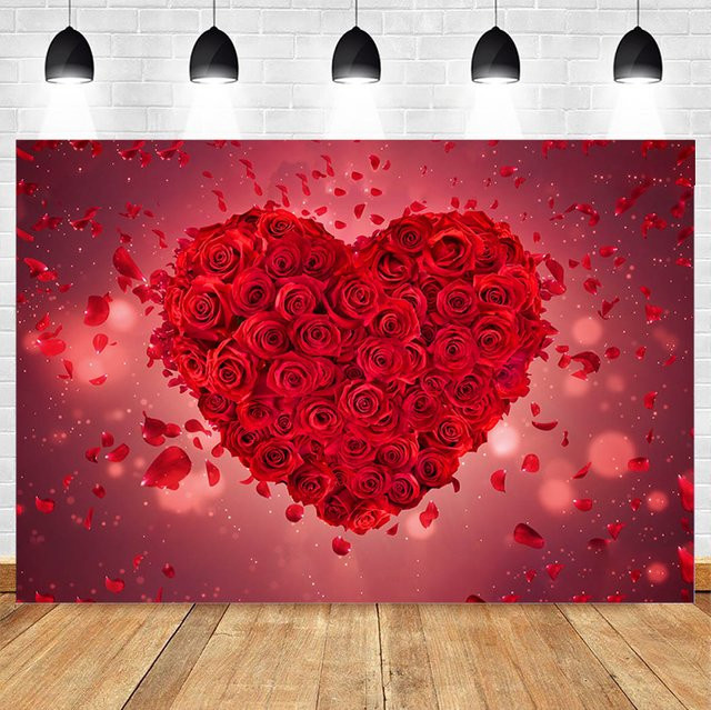 Mocsicka Fototapete Valentinstag und Hochzeit in Rot als Fotokulisse für Studio und Brautpartys - Bild 1