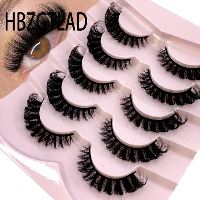 HBZGTLAD Wimpern, Black, 5 Paar, Unisex - Bild 1