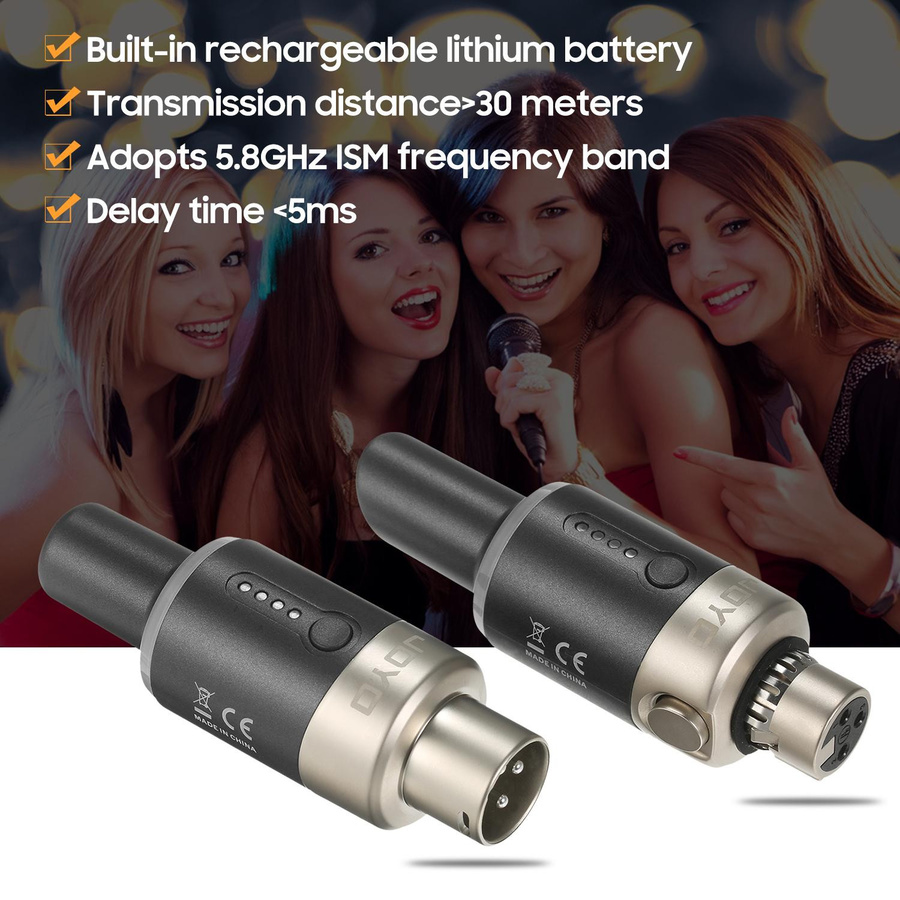 JOYO MW-1 Kabelloses Mikrofonsystem 5,8 GHz in Schwarz mit Sender und Empfänger - Bild 5
