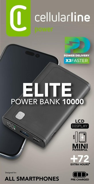 CellularLine Power Bank Elite 10000 PD Black - Bild 1