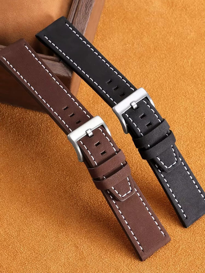 crazyband Uhrenarmband Leder, Herren, 18/20/22/24 mm - Bild 5