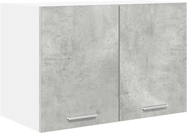 vidaXL Hängeschrank Riga mit Tür in Betongrau und Weiß, modern und wandmontiert, B: 60 cm, T: 31 cm, H: 40 cm - Bild 1
