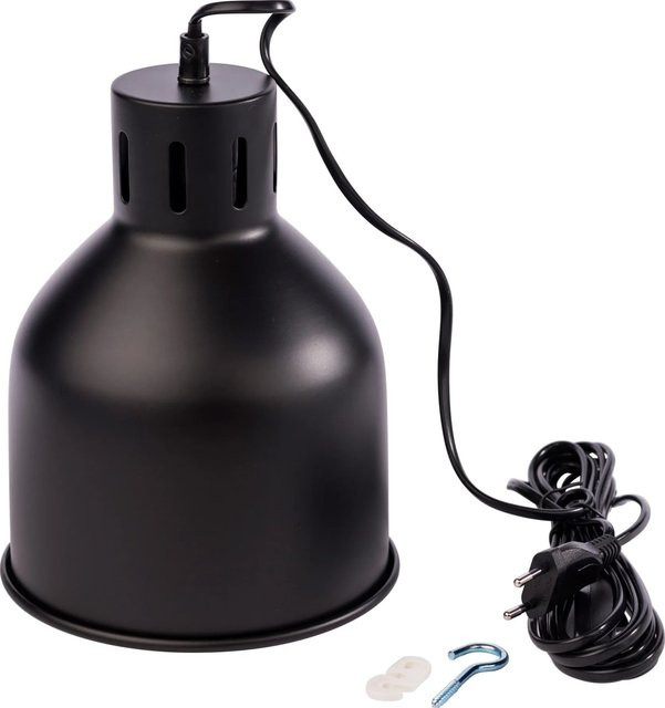 Venso SAGA Lampenschirm E27 Schwarz aus Metall für LED Pflanzenlampen und Wachstumslampen, Durchmesser: 22 cm - Bild 1